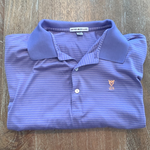 Peter Millar Other - Peter Millar Large Polo in Lavender with Gold Stripes from Rockaway Hunting Club